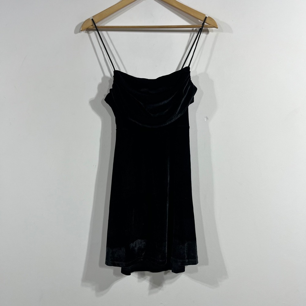 UO 90s Whimsigoth Fairy Grunge Y2K Velvet Cowl Neck Mini Slip Dress Small Boho